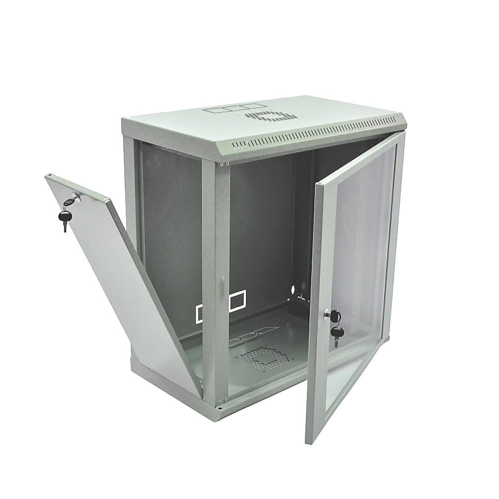 Шафа 12U, 600х350х640 мм (Ш * Г * В), економ, акрилове скло, сірий