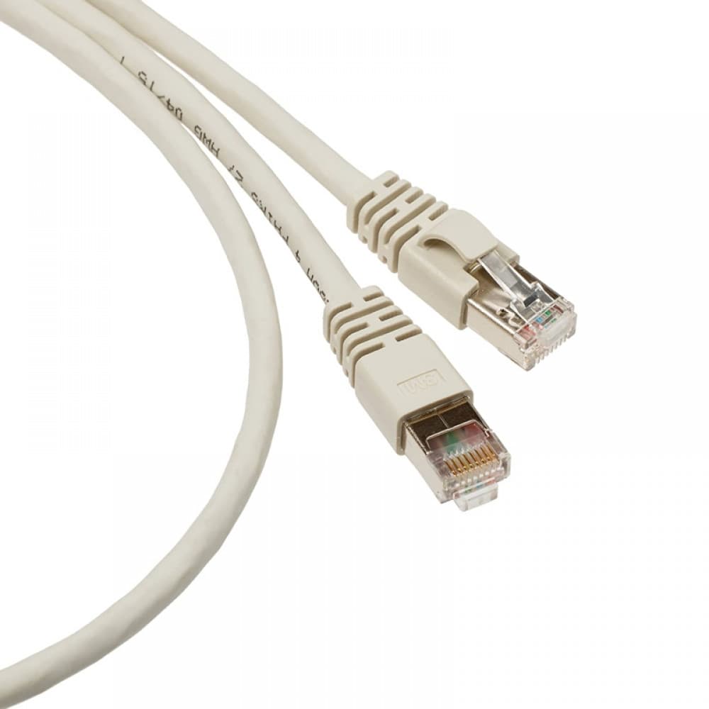 Патч-корд кат. 5e, 26AWG, RJ45-RJ45, сірий, 0.5 м, SF/UTP, LSZH, Corning