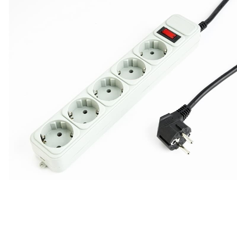 Мережевий фільтр Gembird 3 м., 5 розеток з вимикачем