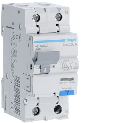 Диференційний автоматичний вимикач 1P+N 6kA B-40A 30mA A