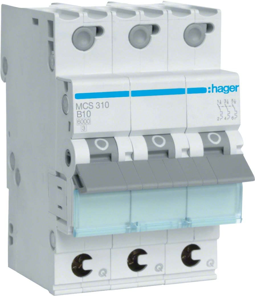 Автоматичний вимикач 3P 6kA C-10A QC 3M