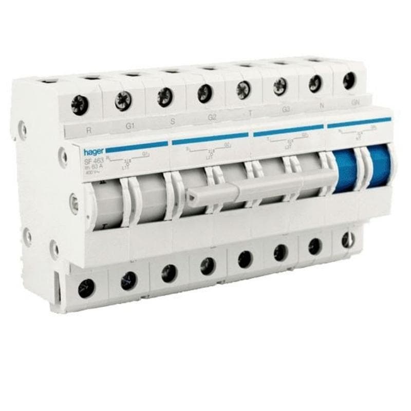 Перемикач вводу резерва, 400В/63A, 3+N SF463