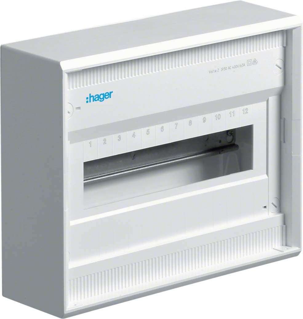 Щит розподільчий на 12(14) модулів, з/у без дверцят, з клемами, VOLTA, Hager