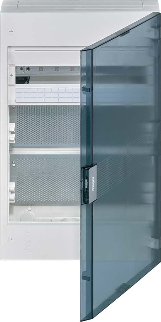 Щит з/у, прозорі двері, 18M + 2 ряди для ММ-обладнання, VEGA