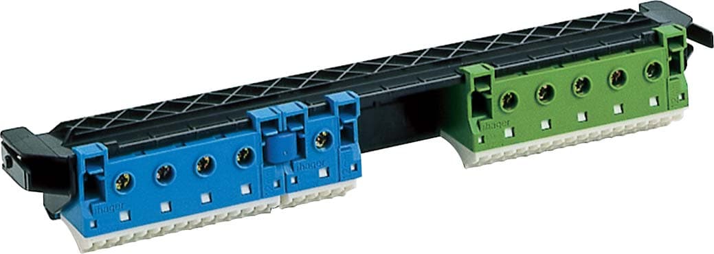 Утримувач з клемами PE/N: 19xN+17xPE / 5xN+5xPE