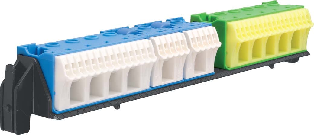 Утримувач з клемами PE/N: 21xN+20xPE / 5xN+6xPE