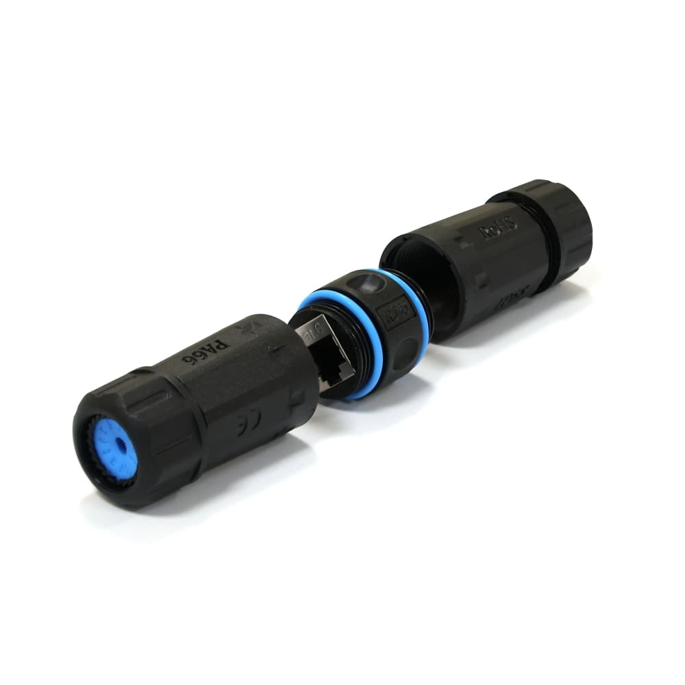 Водонепроникний з'єднувач IP68, RJ45-RJ45, STP, кат. 6A, LW