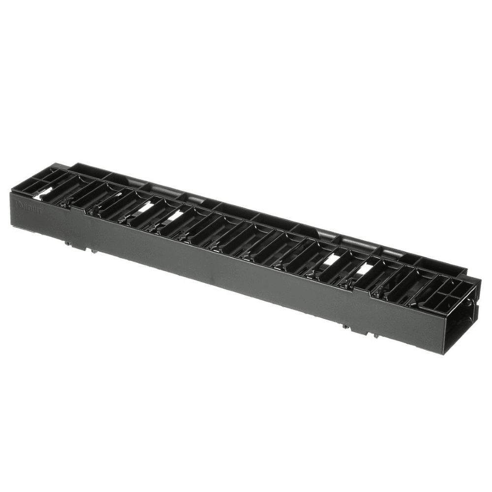 Горизонтальний кабельний організатор, фронт, 1U, NetManager