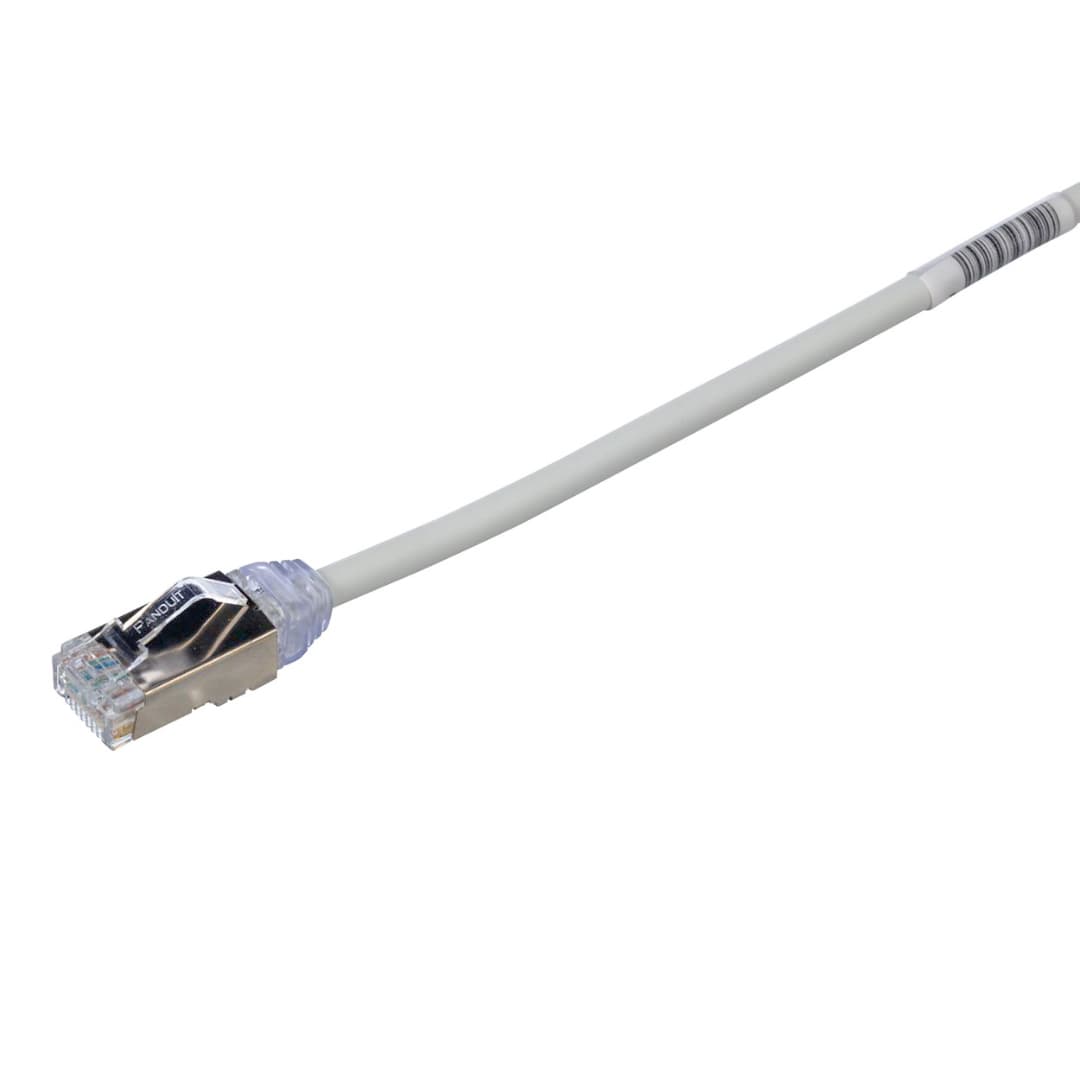Патч-корд F/UTP, 3 м, кат. 6A, 28AWG, LSZH, сірий, Panduit