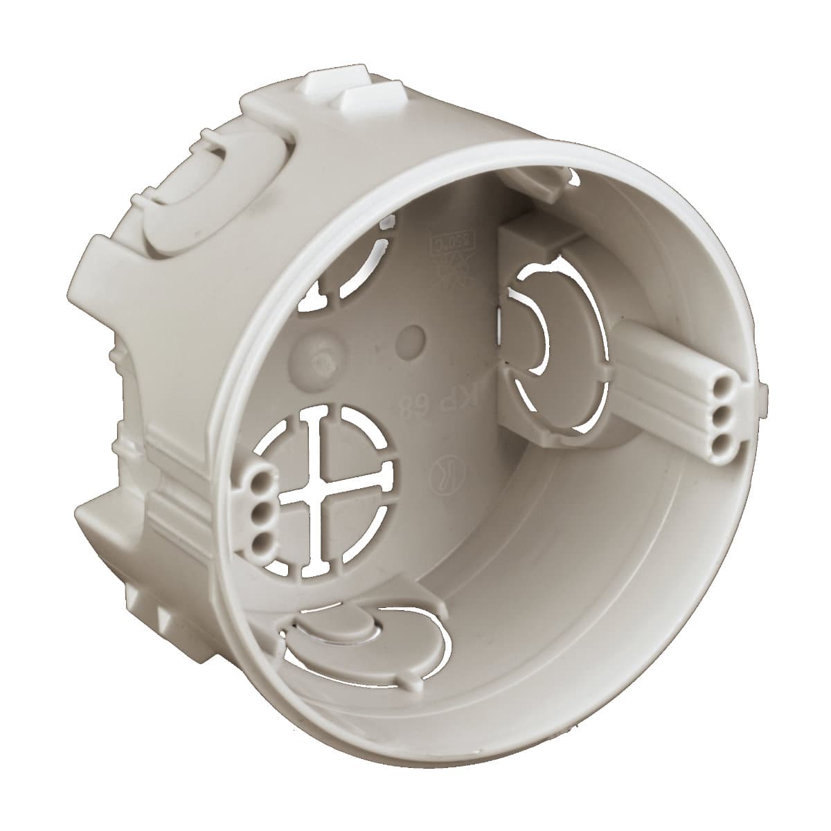 Підрозетник в стіну 43мм глиб., 74мм діам., стикуємий, сірий, KOPOS