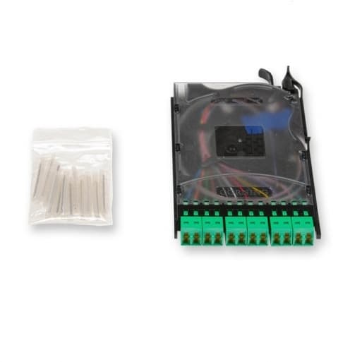 Сплайс-касета Pretium EDGE, 6LC duplex, (OS2 APC), 12 пігтейлів LC, Corning