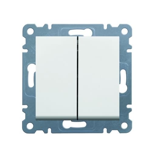 Вимикач 2-клав.Lumina-2, білий