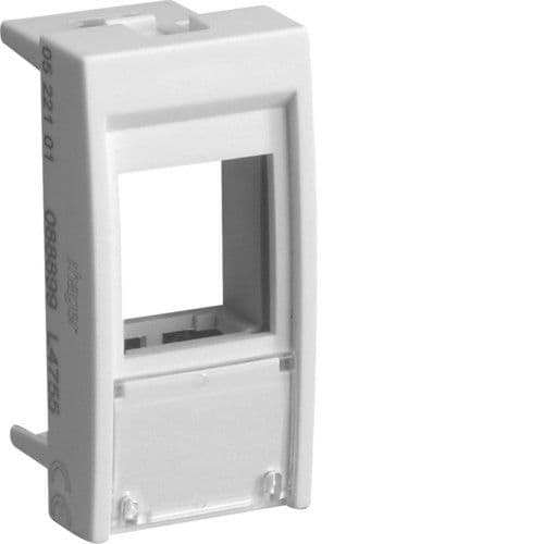 Корпус для одного роз’єму типу Keystone, 1М Systo білий (22,5х45мм)