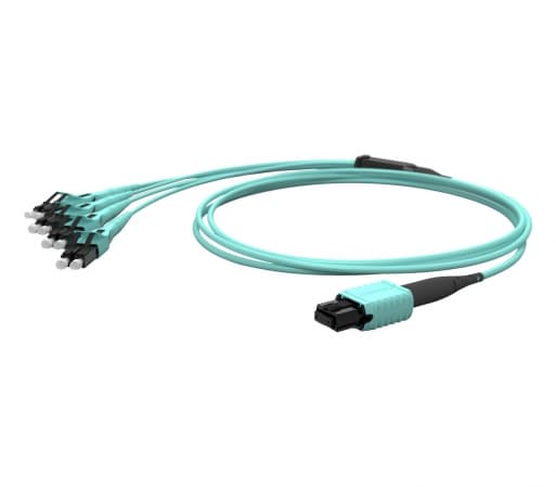 EDGE8® Non-Staggered Harness 8F, 50 µm multimode (OM4), MTP® PRO (non-pinned)