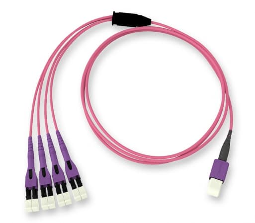 EDGE8® Staggered Harness 8F, 50 µm multimode (OM4), MTP®