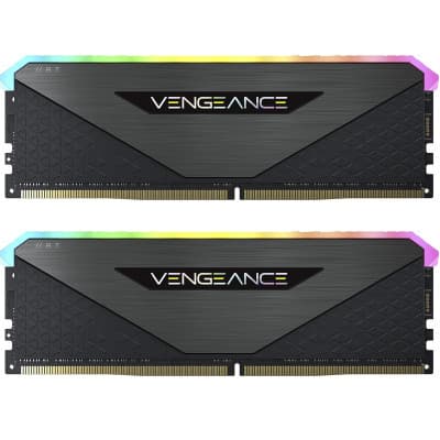 Модуль пам'яті для комп'ютера DDR4 32GB (2x16GB) 3600 MHz Vengeance RGB RT Black Corsair (CMN32GX4M2Z3600C18)