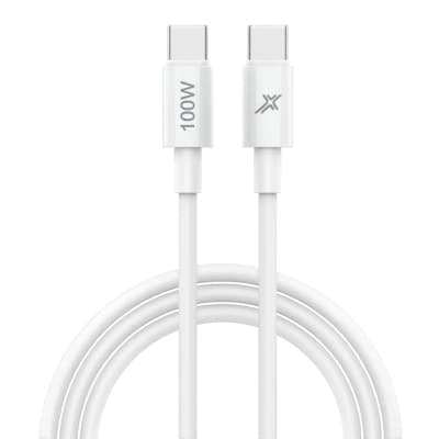 Дата кабель USB-C to USB-C 1.0m 100W white Grand-X (CC-100W)