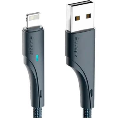 Дата кабель USB 2.0 AM to Lightning 3.0m 2.4A black Essager (EXCL-LSC01)