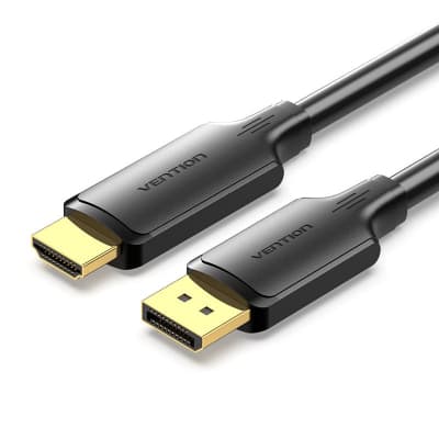 Кабель мультимедійний DisplayPort M to HDMI M 1.8m 4K black VENTION (HFOBAC)