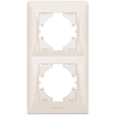 Рамка Videx BINERA кремова 2 пости (VF-BNFR2V-CR)