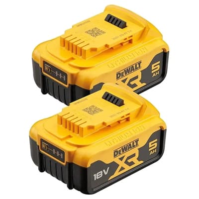 Акумулятор до електроінструменту DeWALT 18 В XR Li-lon 5Ah, 2 шт., 1.3 кг (DCB184P2)