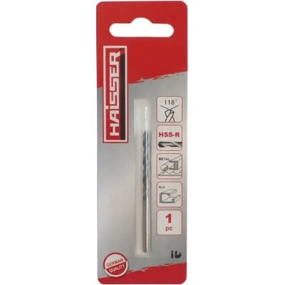 Свердло HAISSER по металу HSS - 3.2х36х65мм DIN 338, 1шт (21606)