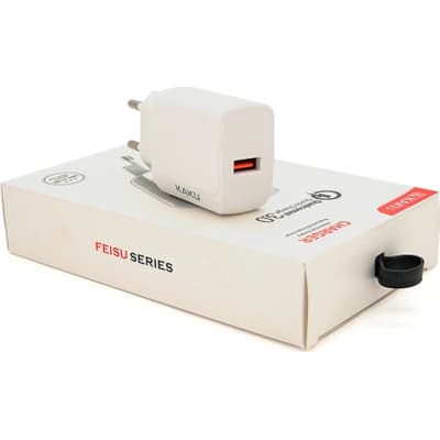 Зарядний пристрій iKAKU USB QC3.0 white (KSC-178-FEISU)