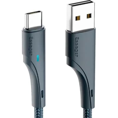 Дата кабель USB 2.0 AM to USB-C 0.25m black Essager (EXCT-LSB01)