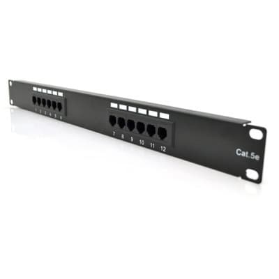 Патч-панель 19" 12хRJ-45 UTP 1U cat.5e PiPo (PP125191U)
