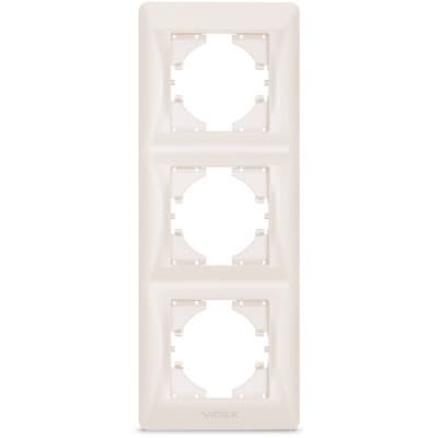 Рамка Videx BINERA кремова 3 поста (VF-BNFR3V-CR)