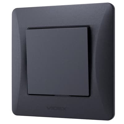 Вимикач Videx BINERA 1кл чорний графіт (VF-BNSW1-BG)
