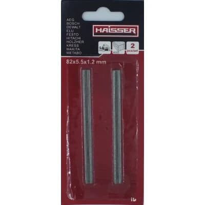 Полотно HAISSER для електрорубанка - 82x5.5x1.2мм, н-р 2шт (34809)
