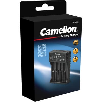 Зарядний пристрій для акумуляторів Camelion Univercal charger for Ni-MH 1.2V, Li-Fe 3.2V, Li-Ion 3.7 to 3.85V, Input DC 5V-2A (LBC-321)