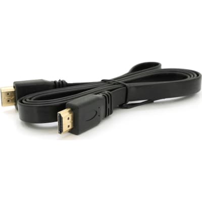 Кабель мультимедійний HDMI M to HDMI M 1.5m V1.4 black Merlion (YT-HDMI(M)/(M)SLIM-1.5m/04460)