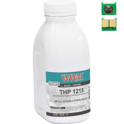Тонер HP CLJ CP1215/CP1515/CM1312 55г Black +chip WWM (TC1215B)