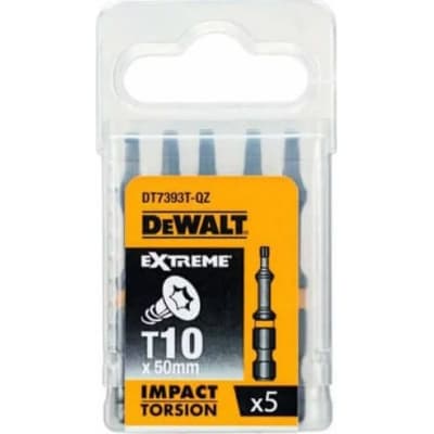 Набір біт DeWALT IMPACT TORSION, ударні, Torx, Т10, L = 57 мм, 5 шт (DT7393T)
