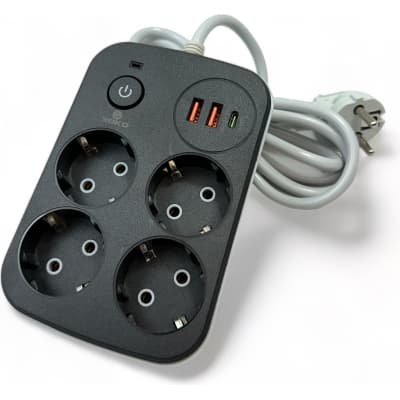 Мережевий фільтр живлення XoKo XK-SP-4-2-1-BK