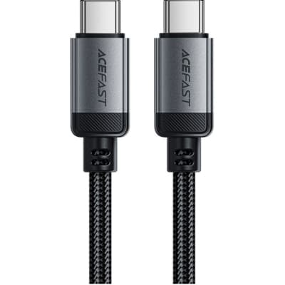 Дата кабель USB-C to USB-C 1.2m 3A aluminum alloy C20-03 Black Acefast (6974316283775)