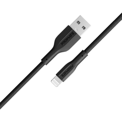 Дата кабель USB 2.0 AM to Lightning 1.0m 2A black Promate (xcord-ai.black)