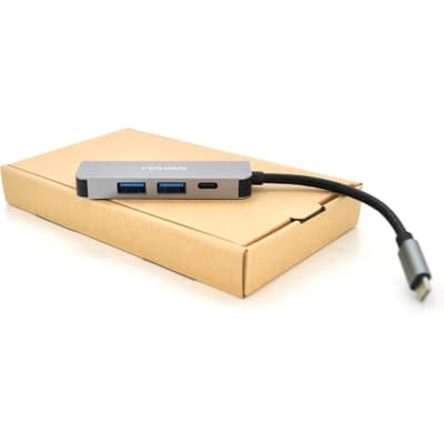 Концентратор VEGGIEG USB-C 4-in-1 USB-C + 2xUSB 3.0 + HDMI 0.1m silver (TC04)