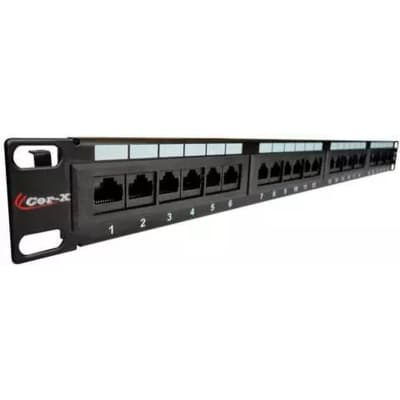 Патч-панель 19" 1U 24хRJ45 cat.5e, IDC/110 type Cor-X (PP-19/1-24-8P8C-C5)