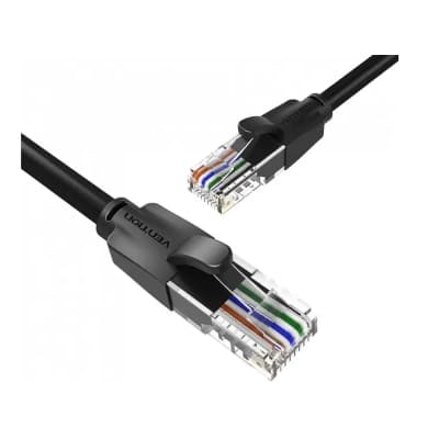 Патч-корд 0.5м, UTP cat 6 RJ-45 black VENTION (IBEBD)