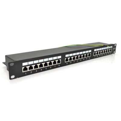 Патч-панель 19" 24хRJ-45 FTP 1U cat.5e PiPo (PP245191UFTP)