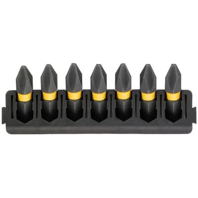 Набір біт DeWALT в касеті для Tough Case, FlexTorq, L = 25 мм, Рh2, 7 шт (DT70807)