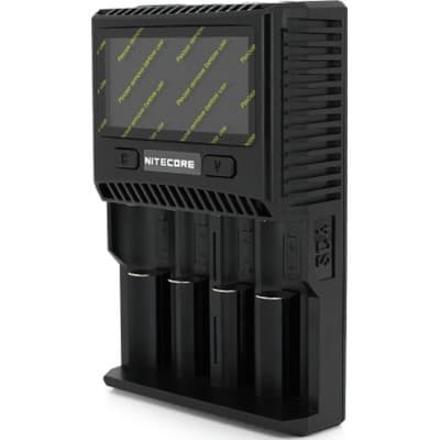 Зарядний пристрій для акумуляторів Nitecore SC4 (4 channels, LCD, Li-ion, Ni-MH, Ni-Cd, AA(R6), ААA(R03), AAAA, С(R14), 3A) (NITD4LCDSC4)