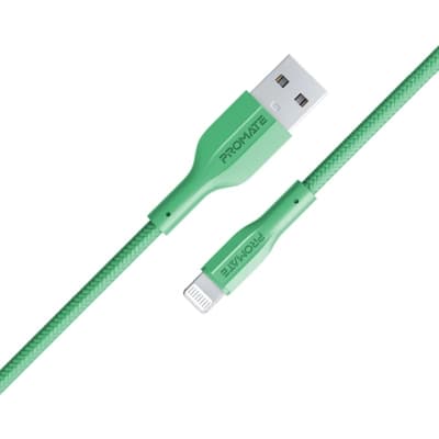 Дата кабель USB 2.0 AM to Lightning 1.0m 2A green Promate (xcord-ai.green)