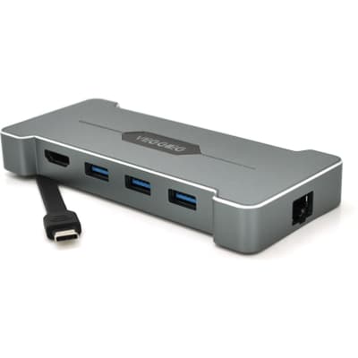 Концентратор VEGGIEG USB-C 5-in-1 USB-C + 3xUSB 3.0 + HDMI + RJ45 silver (TC06)