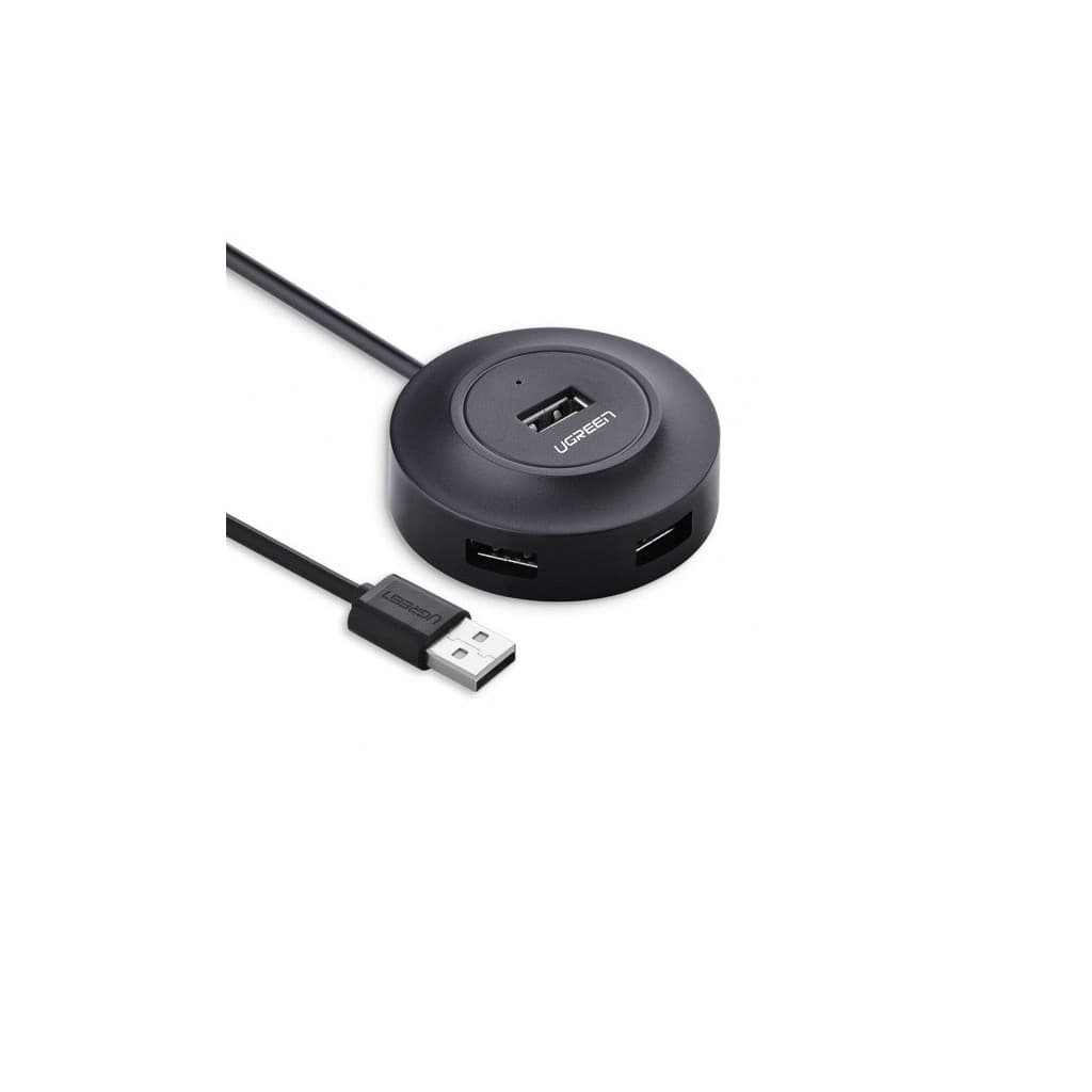 Концентратор Ugreen 4-port 1m USB 2.0 CR106 black (20277)