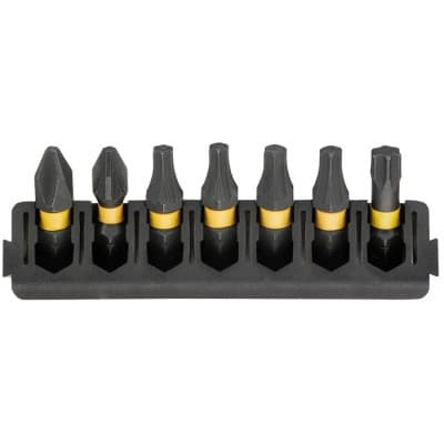 Набір біт DeWALT в касеті для Tough Case, FlexTorq, L 25 мм, Рh2,Pz2,Т20 2 шт,Т25 2 шт,Т30 (DT70810)