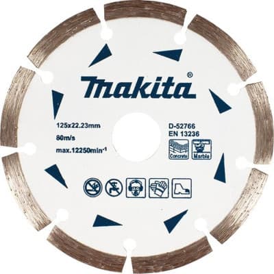 Круг відрізний Makita алмазний по бетону та мармуру сегмент 125x22.23 мм (D-52766)